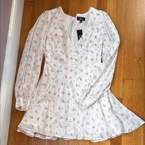 Lulu's White Floral Dress